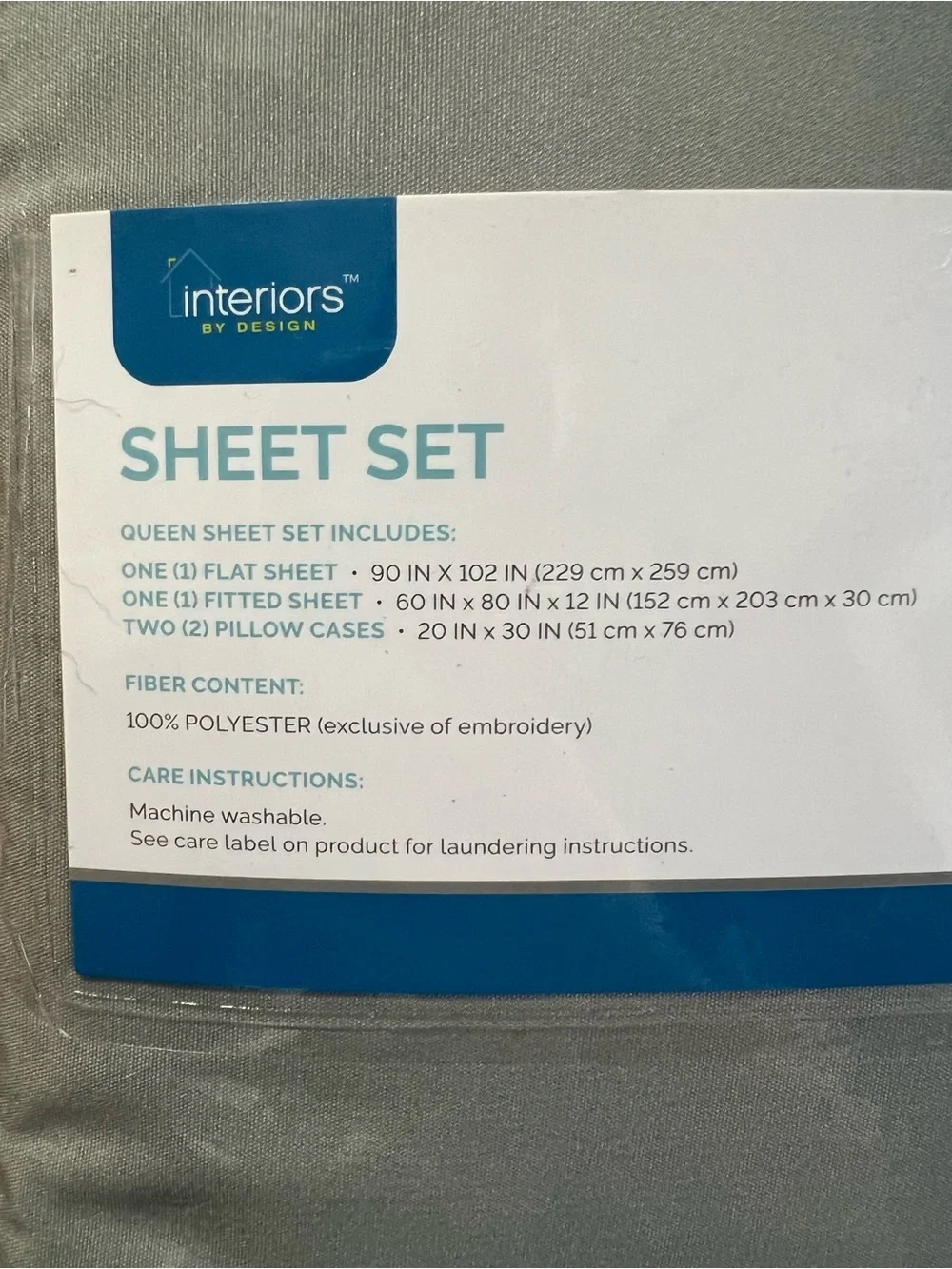 Queen Sheet Set in Light Gray